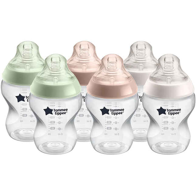Tommee Tippee Slow Flow Bottles - 260ml, Pack of 6