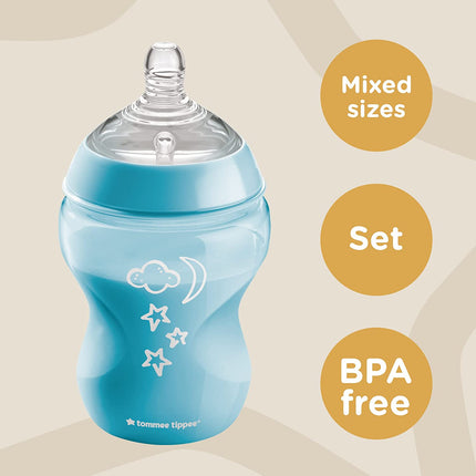 Tommee Tippee - Closer To Nature Starter Set Bottle Kit - Blue Stars