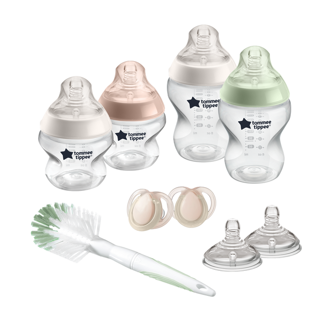 Tommee Tippee Closer To Nature Feeding Bottle Kit, Starter Set - Clear