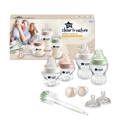 Tommee Tippee Closer To Nature Feeding Bottle Kit, Starter Set - Clear