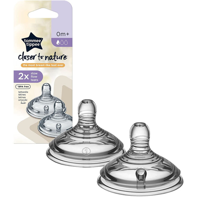 Tommee Tippee - Closer to Nature Slow Flow Teats - Pack of 2