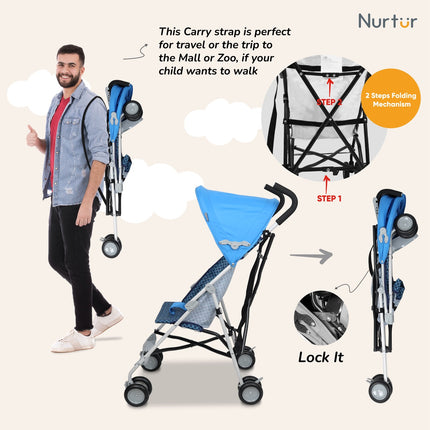 Nurtur Buggy Stroller - Baby Blue