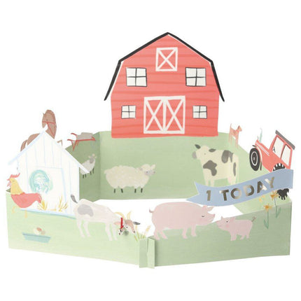 Meri Meri - On The Farm 3D Scene Card