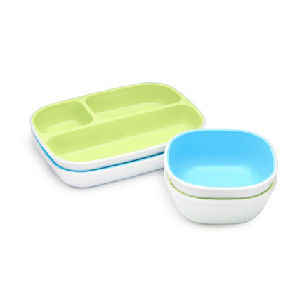 Munchkin - Splash Dining Set - 4 Pack - Blue/Green