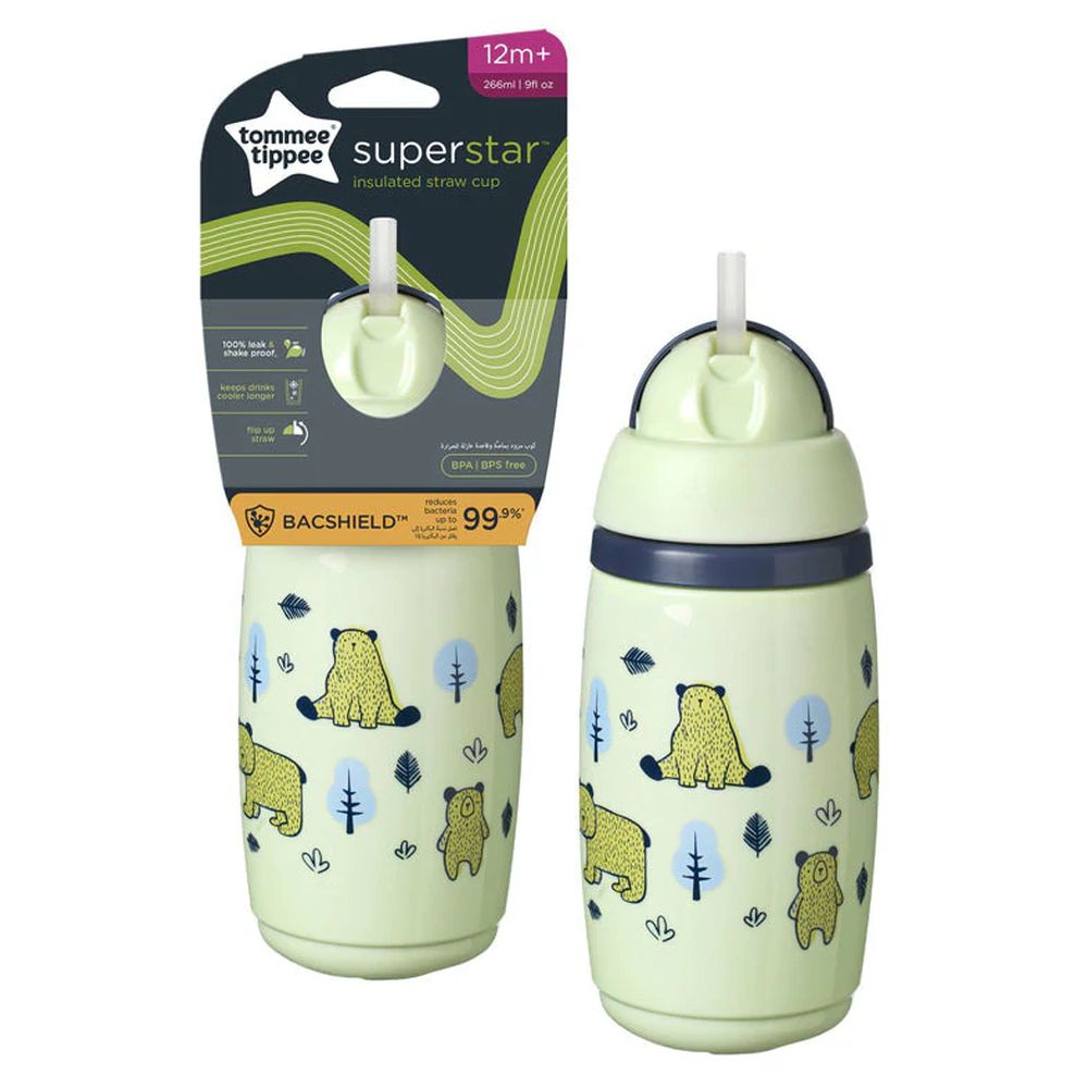 Tommee Tippee - Superstar Insulated Straw Cup - 266ml - Mint Green – The  Bassinet