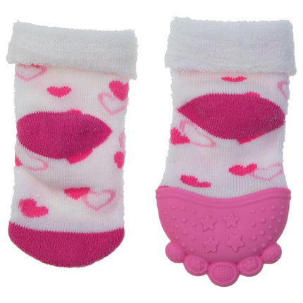 Nuby - Teething Socks - Pink