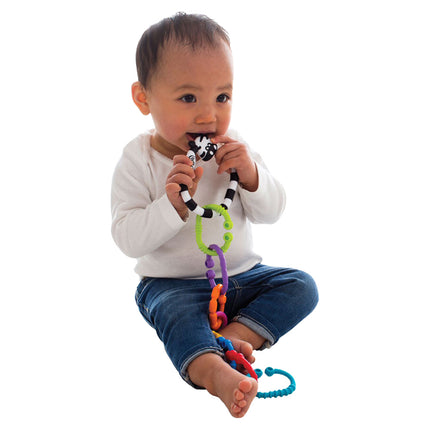 Playgro's Zebra Links - interactive linking toy set for babies